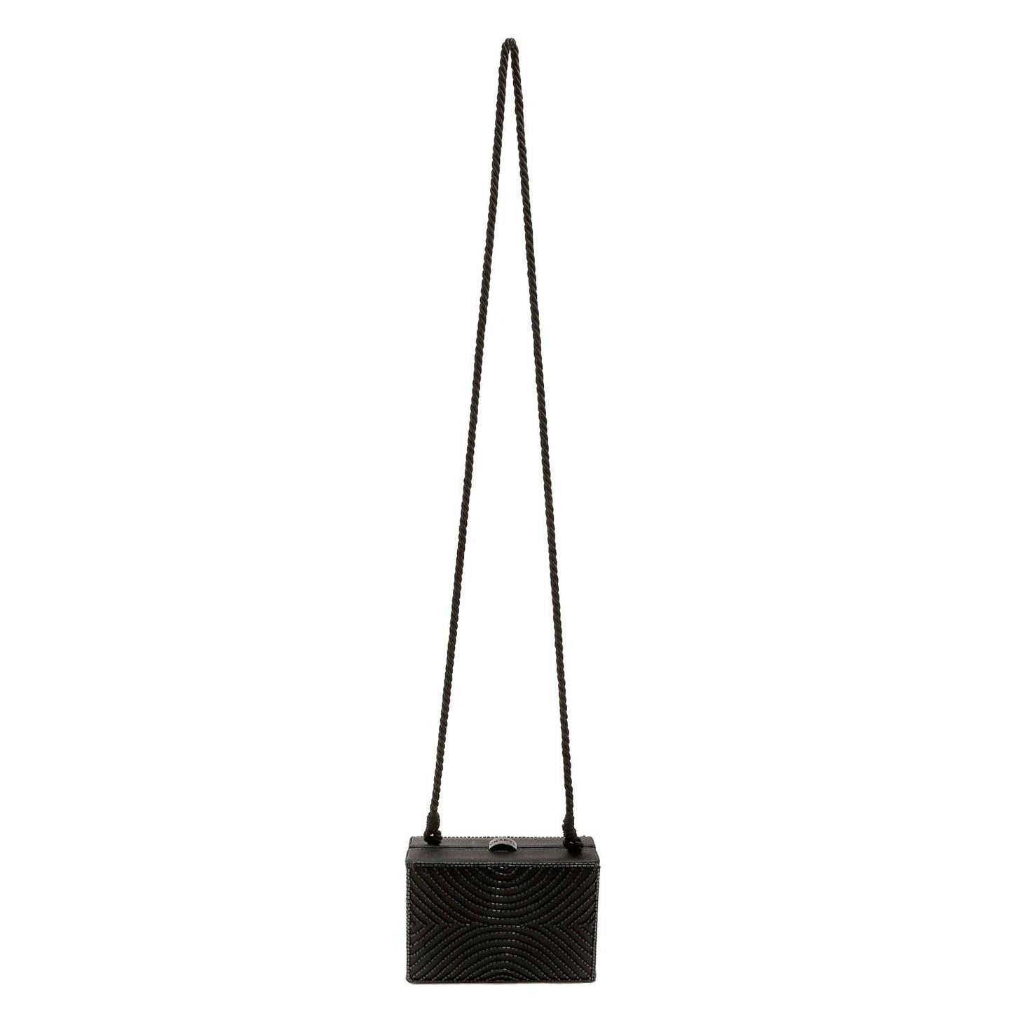Chanel Black Vintage Beaded Mini Box Evening Bag