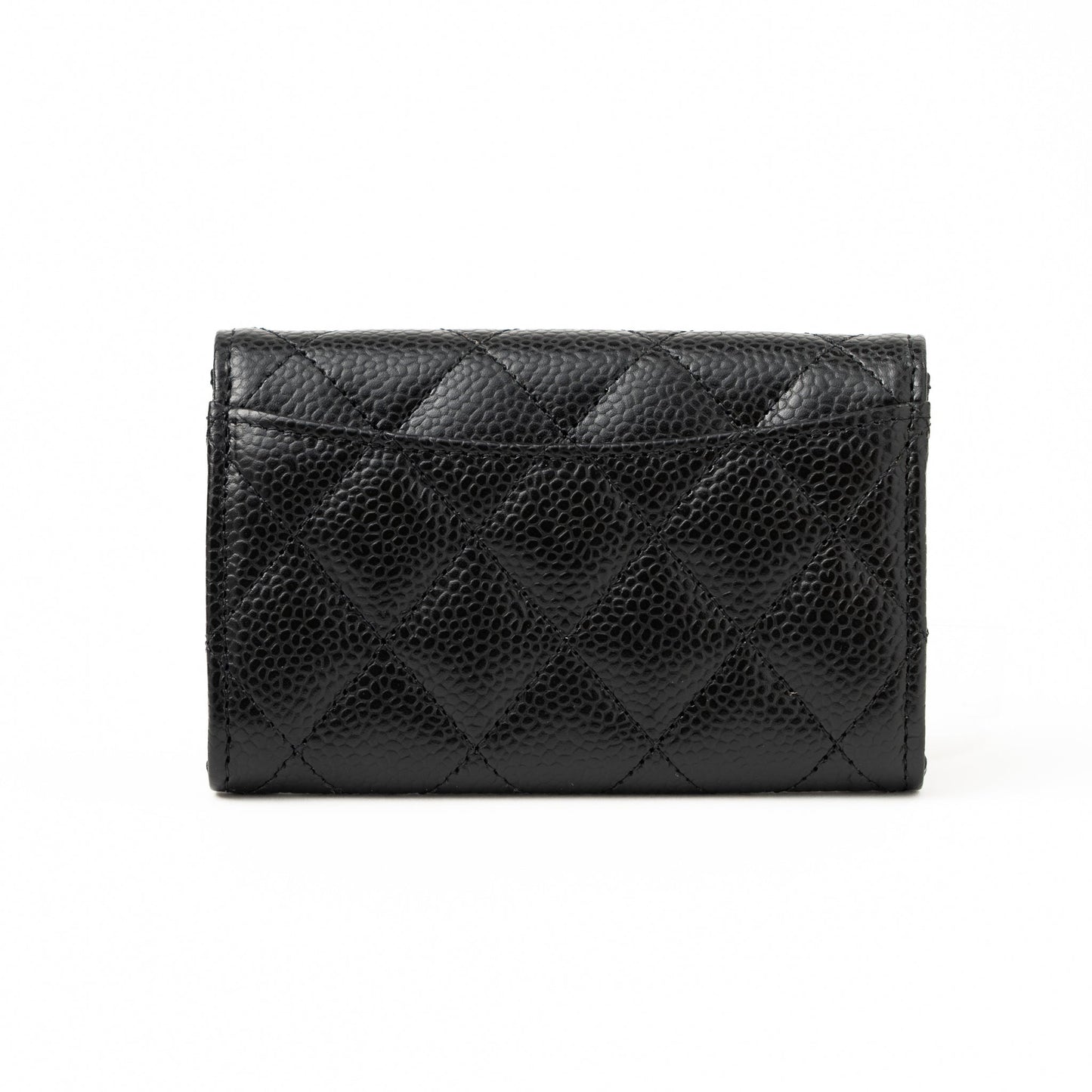 Chanel Classic Flap Card Holder Caviar Black SHW (Hologram)
