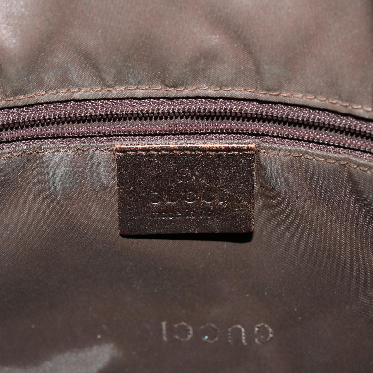 GUCCI Bamboo Shoulder Bag Nylon Green 0011638 002058 yb153