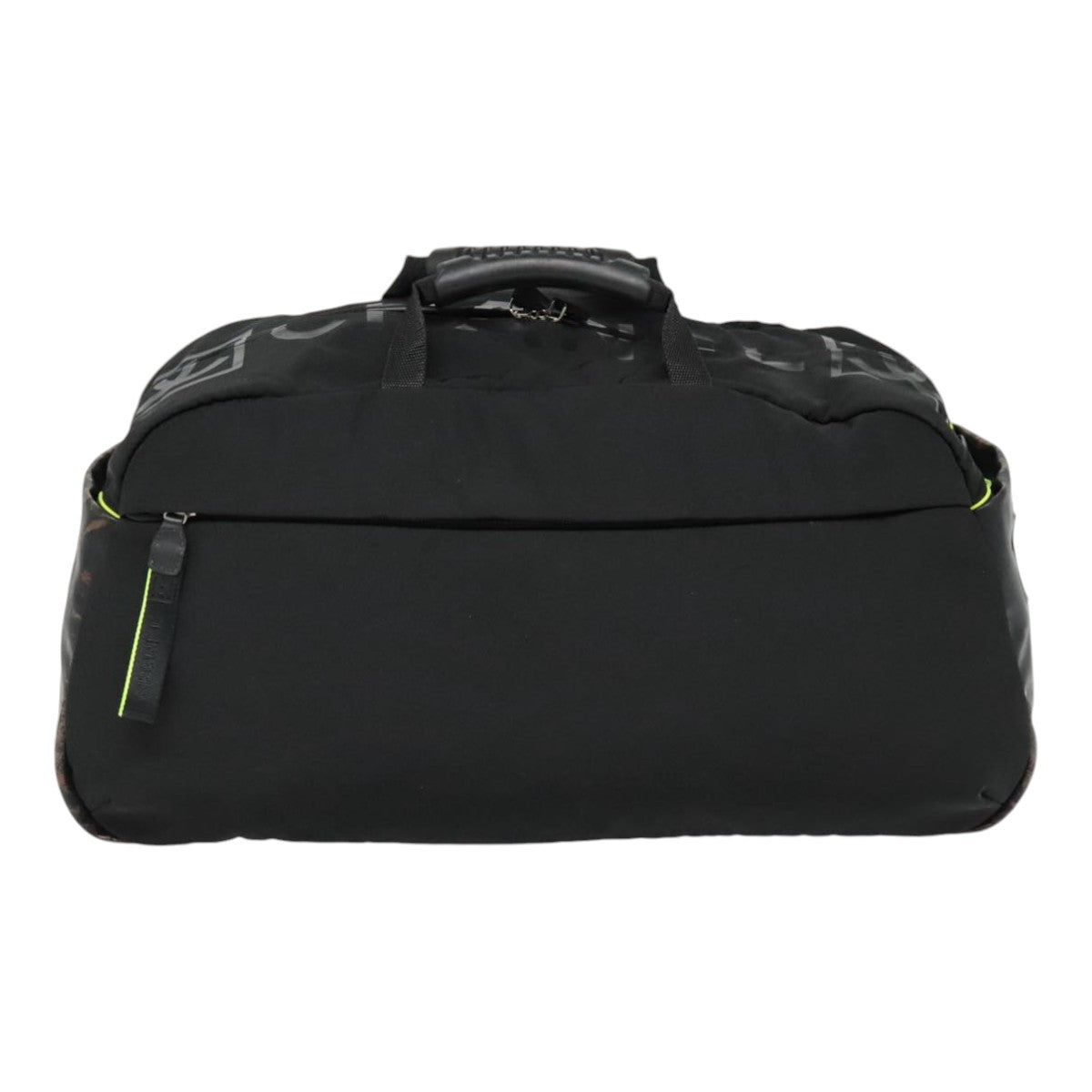 CHANEL Sports Line Boston Bag Nylon Black Silver CC yb680