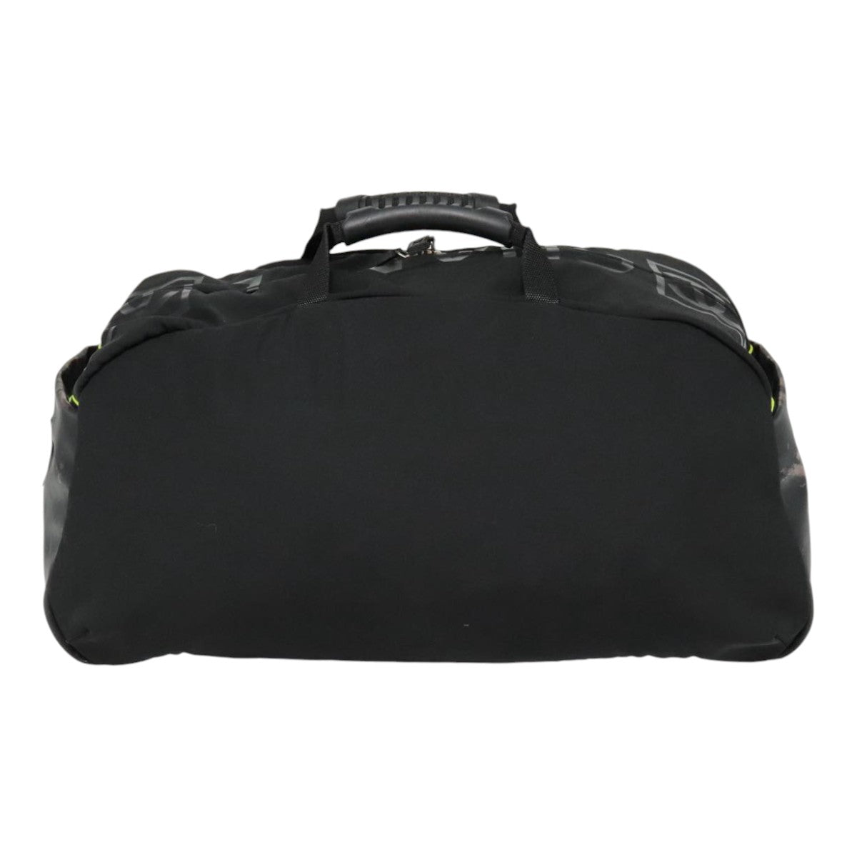 CHANEL Sports Line Boston Bag Nylon Black Silver CC yb680