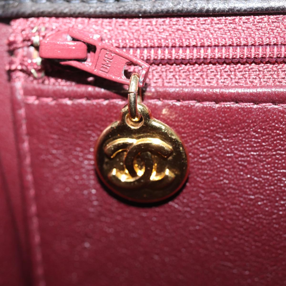 CHANEL Matelasse Chain Shoulder Bag Lamb Skin Black CC yk12417A