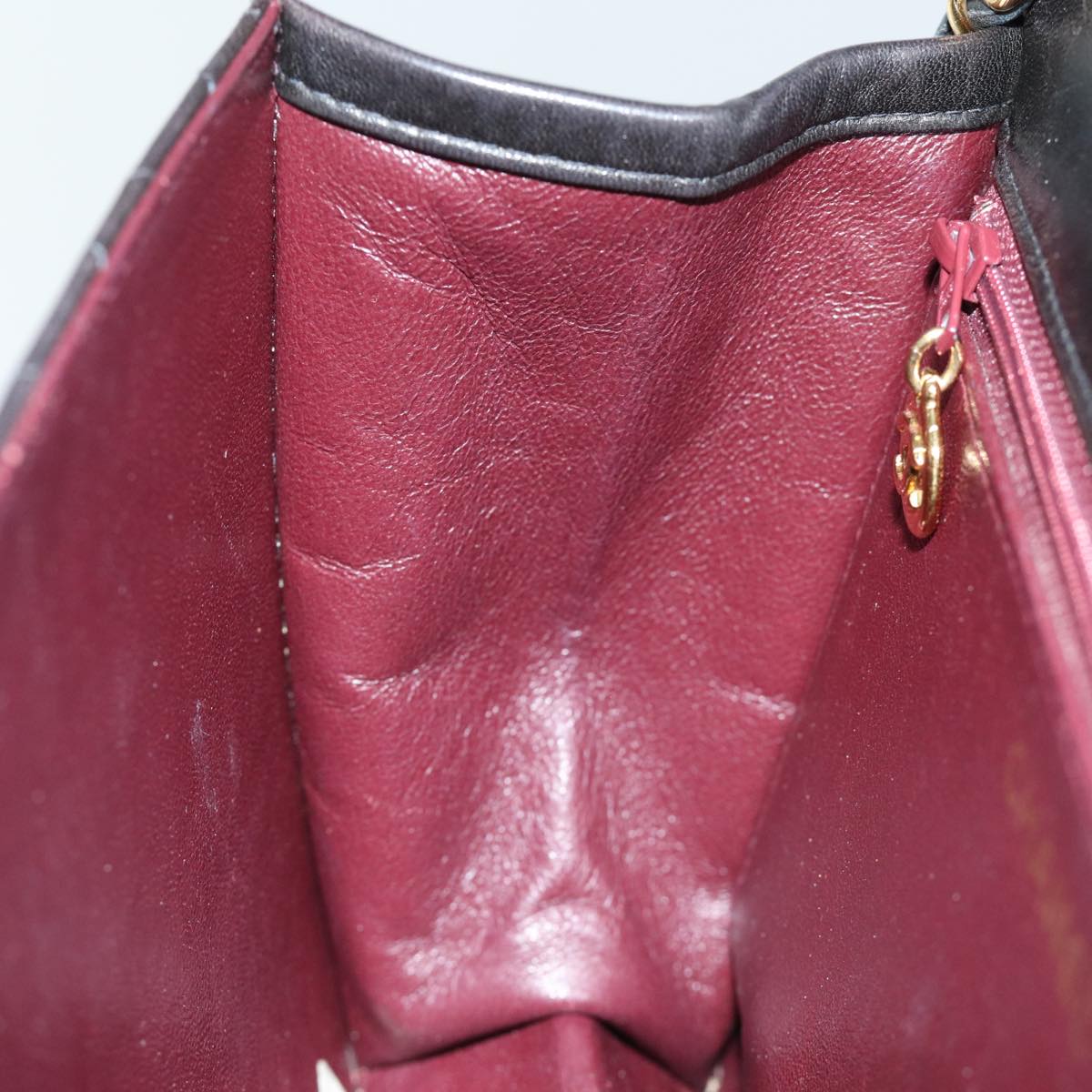 CHANEL Matelasse Chain Shoulder Bag Lamb Skin Black CC yk12417A