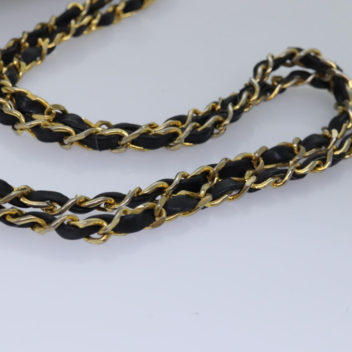 CHANEL Matelasse Chain Shoulder Bag Lamb Skin Black CC yk13018