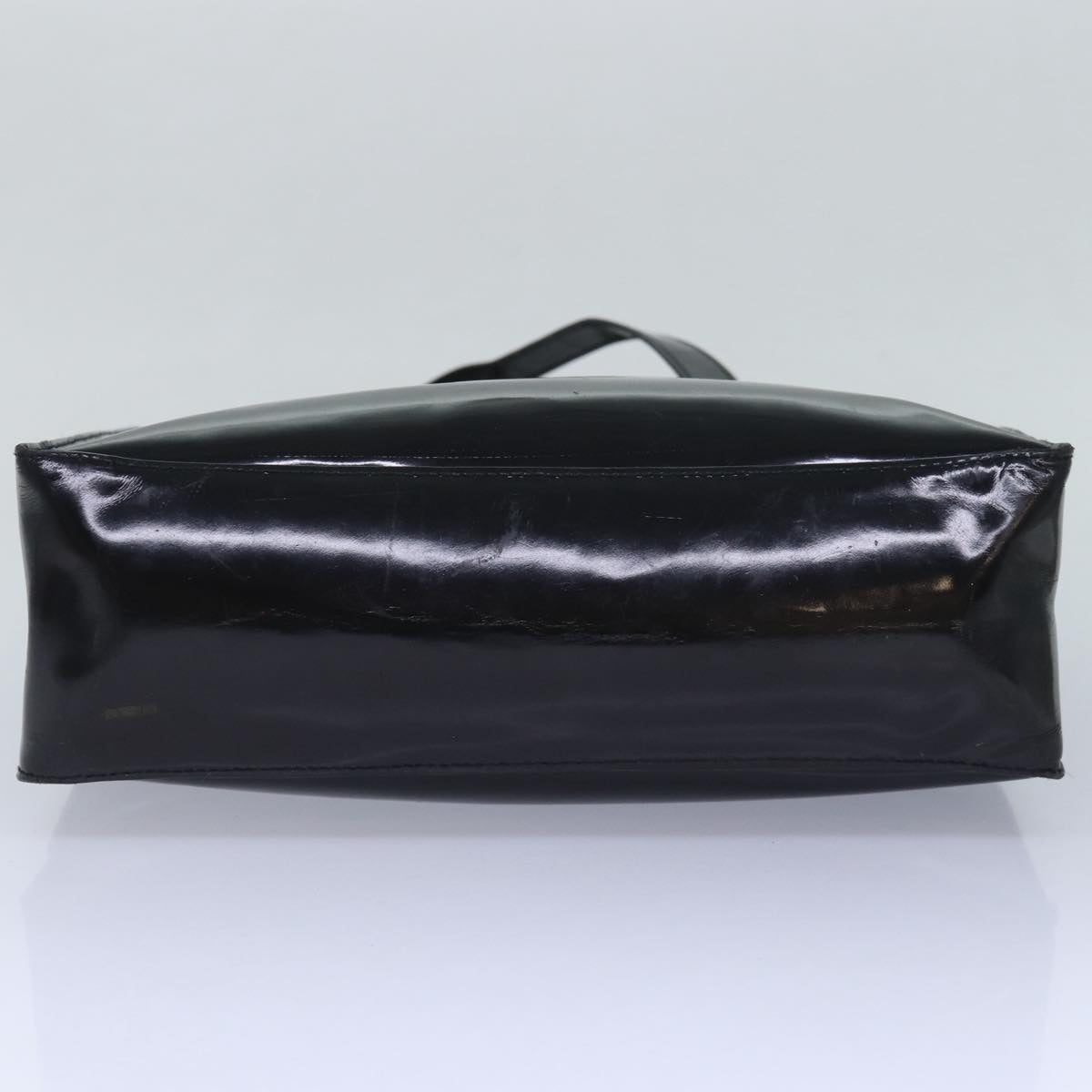CHANEL Tote Bag Enamel Black CC yk13900