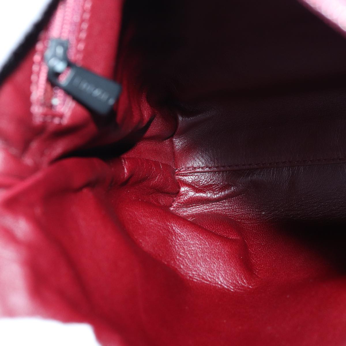CHANEL COCO Mark Chain Hand Bag Canvas Wine Red CC yk13976A