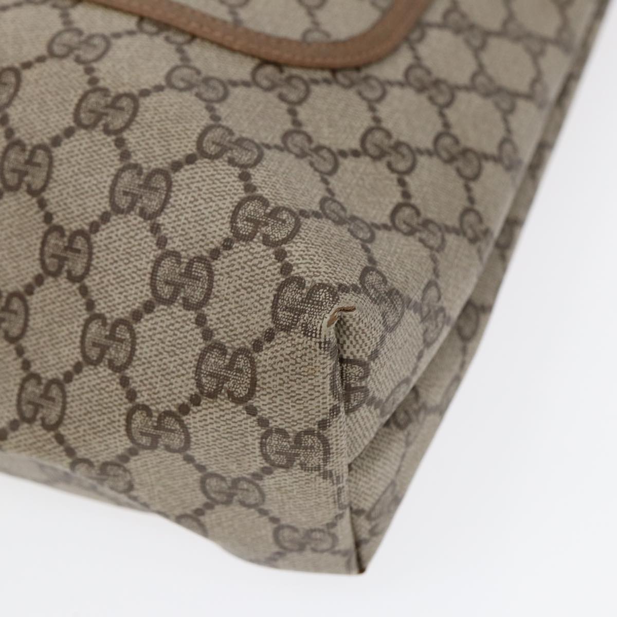 GUCCI GG Supreme Web Sherry Line Tote Bag PVC Beige Red 39 02 003 14357