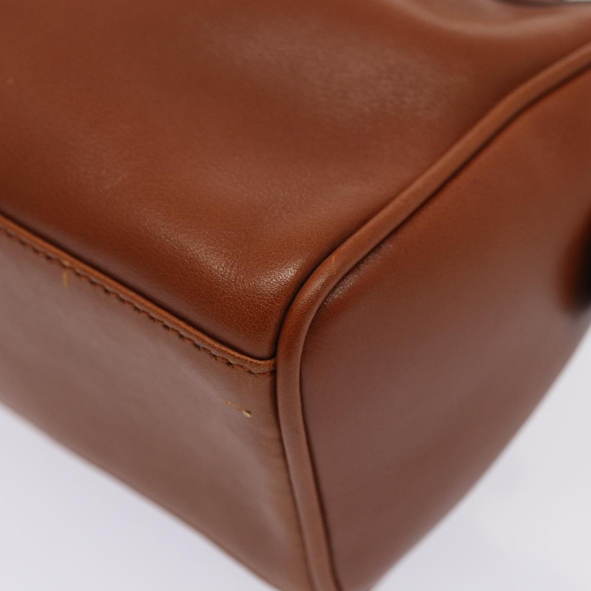 GUCCI Bamboo Hand Bag Leather 2way Brown Gold 007 3444 0232 14371