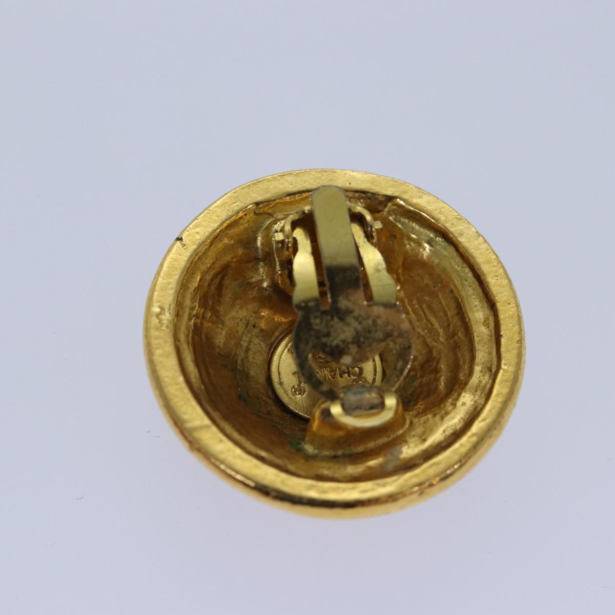 CHANEL COCO Mark Earring metal Gold CC yk14445
