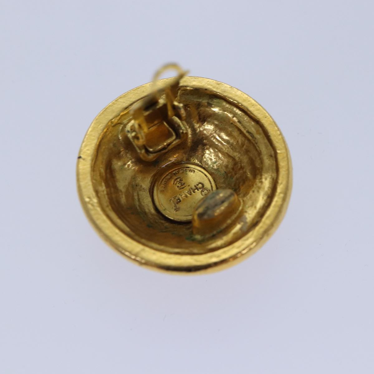 CHANEL COCO Mark Earring metal Gold CC yk14445