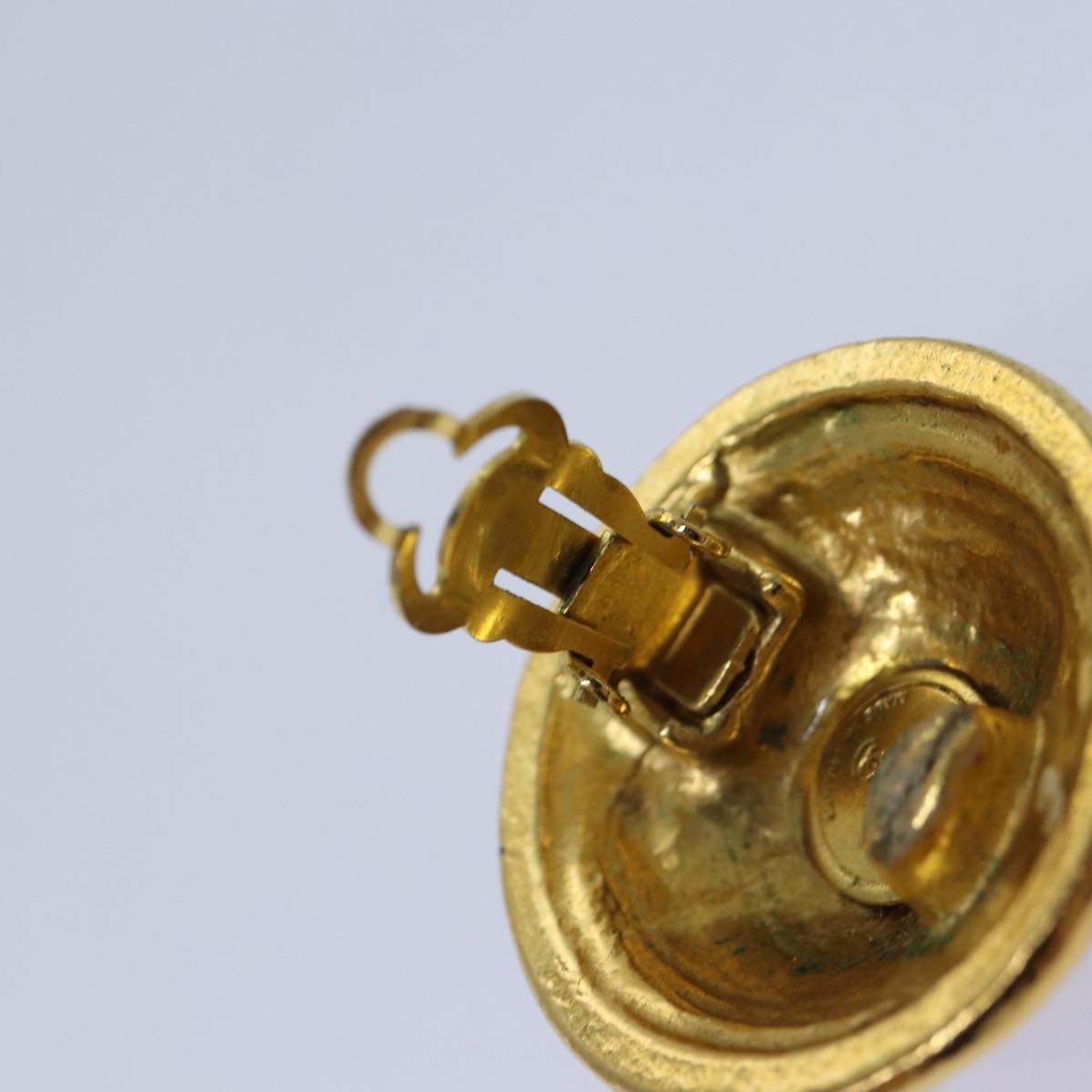 CHANEL COCO Mark Earring metal Gold CC yk14445