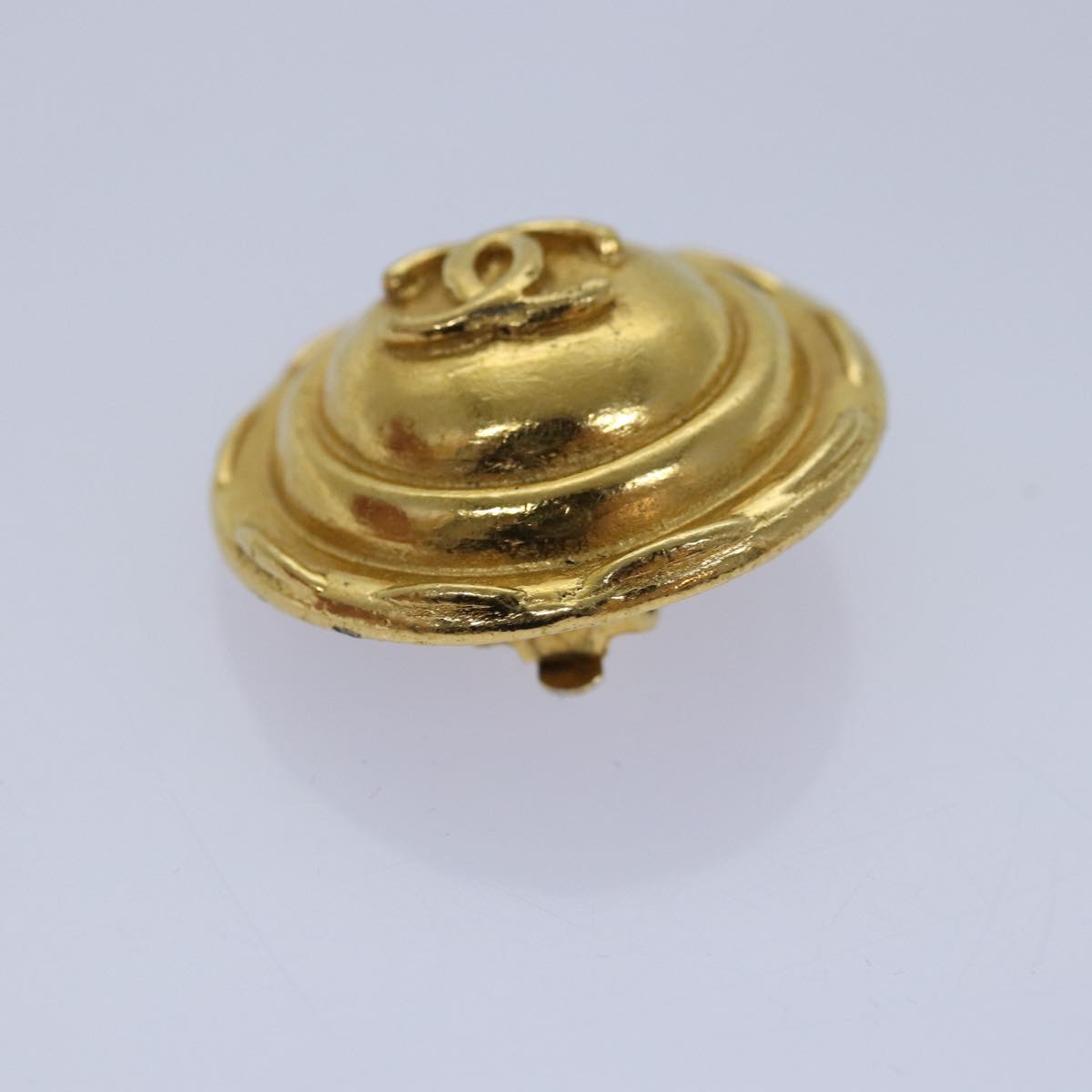 CHANEL COCO Mark Earring metal Gold CC yk14445