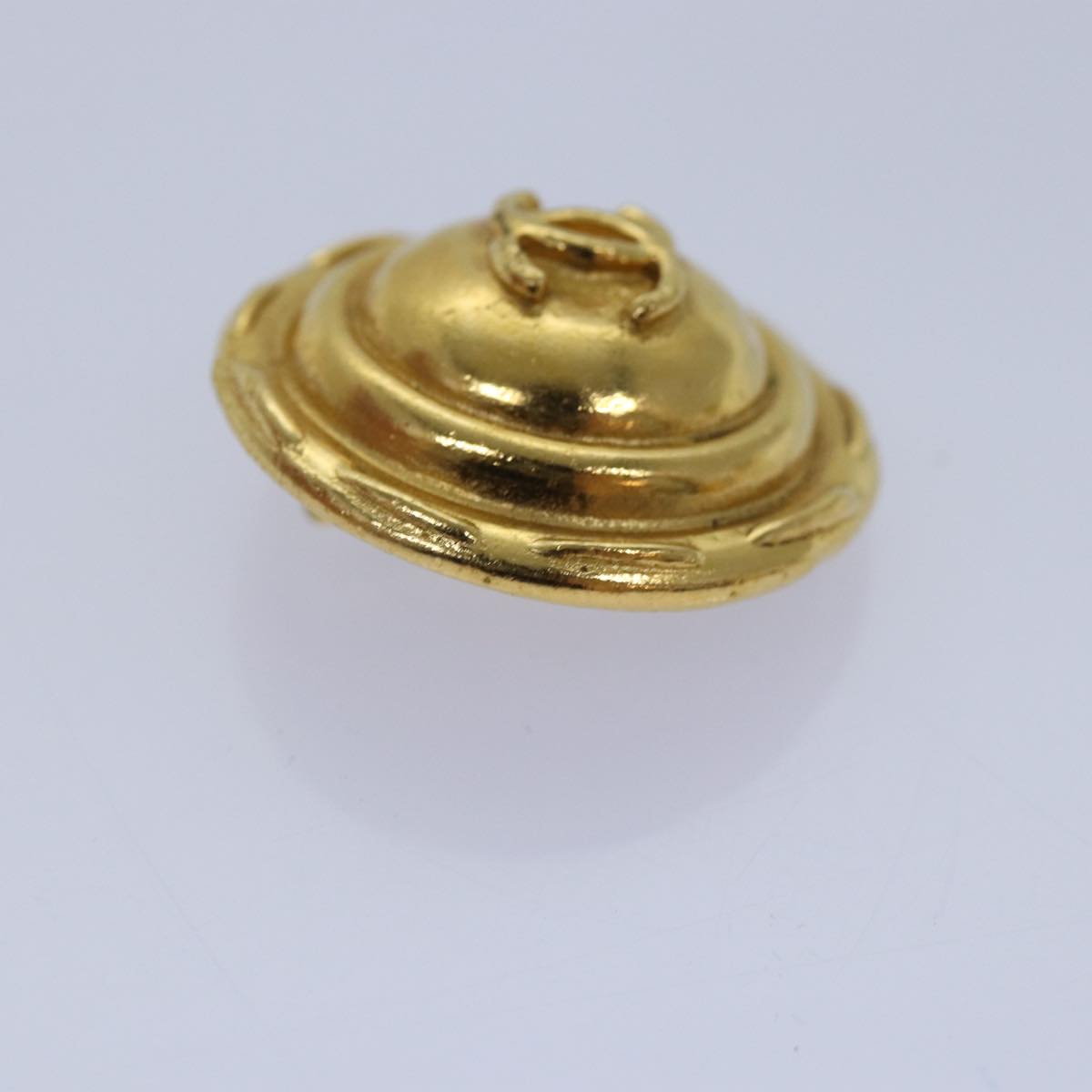 CHANEL COCO Mark Earring metal Gold CC yk14445