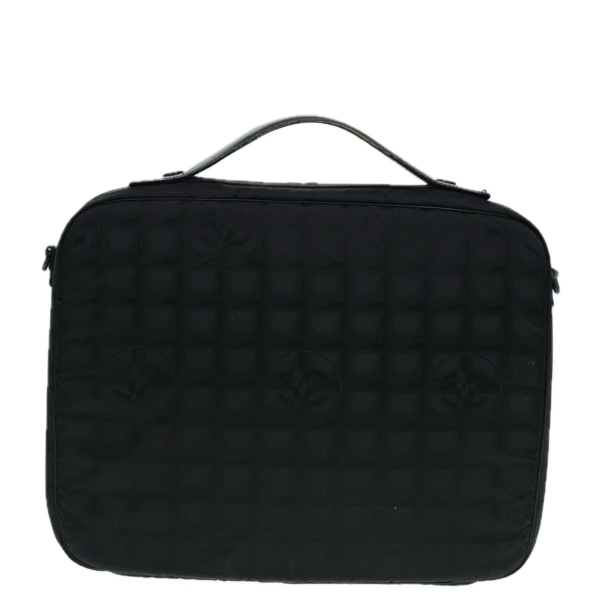 CHANEL New Travel Line Travel Case Nylon Black CC yk14766