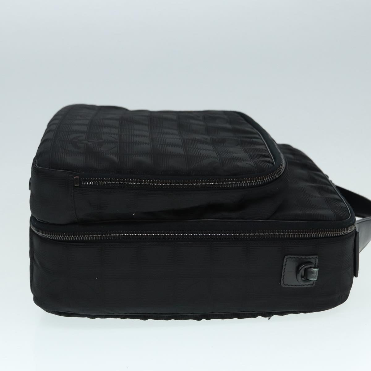 CHANEL New Travel Line Travel Case Nylon Black CC yk14766