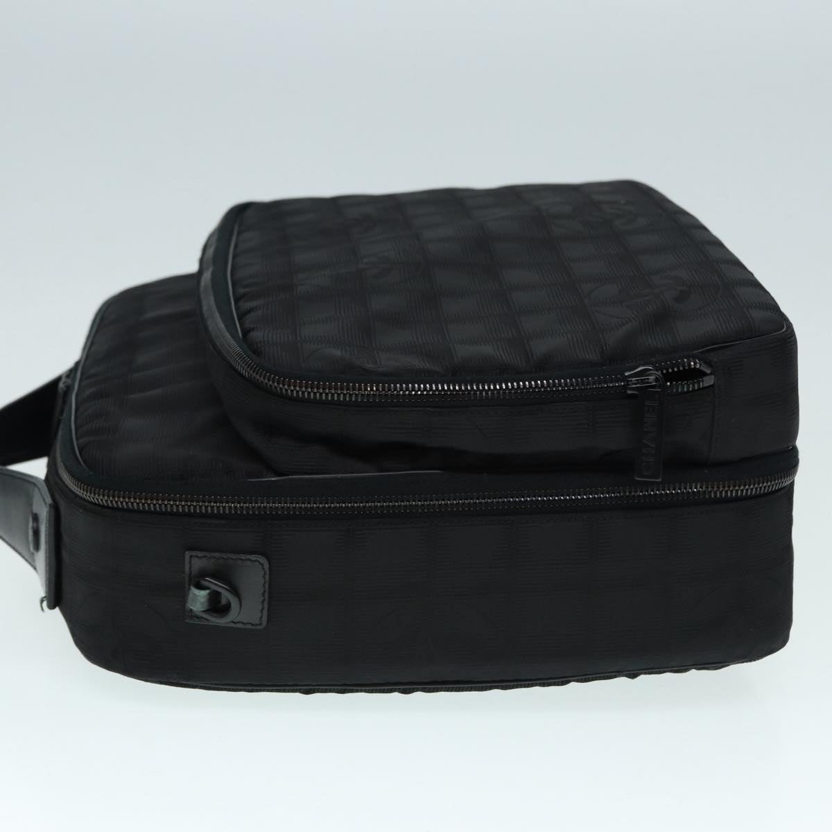 CHANEL New Travel Line Travel Case Nylon Black CC yk14766