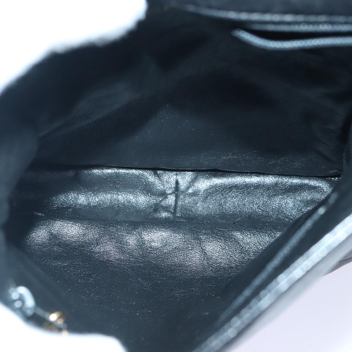 CHANEL Matelasse Chain Shoulder Bag Lamb Skin Black CC yk14961A