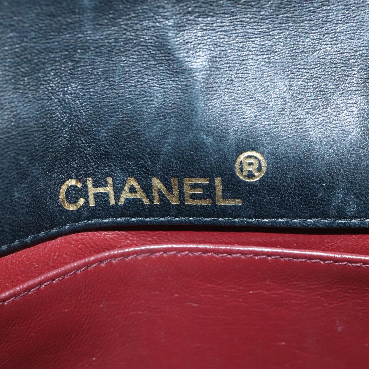 CHANEL Matelasse COCO Mark Chain Stone Bag Lamb Skin Black CC yk15007A
