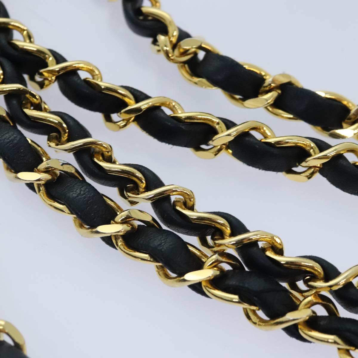 CHANEL Matelasse COCO Mark Chain Stone Bag Lamb Skin Black CC yk15007A