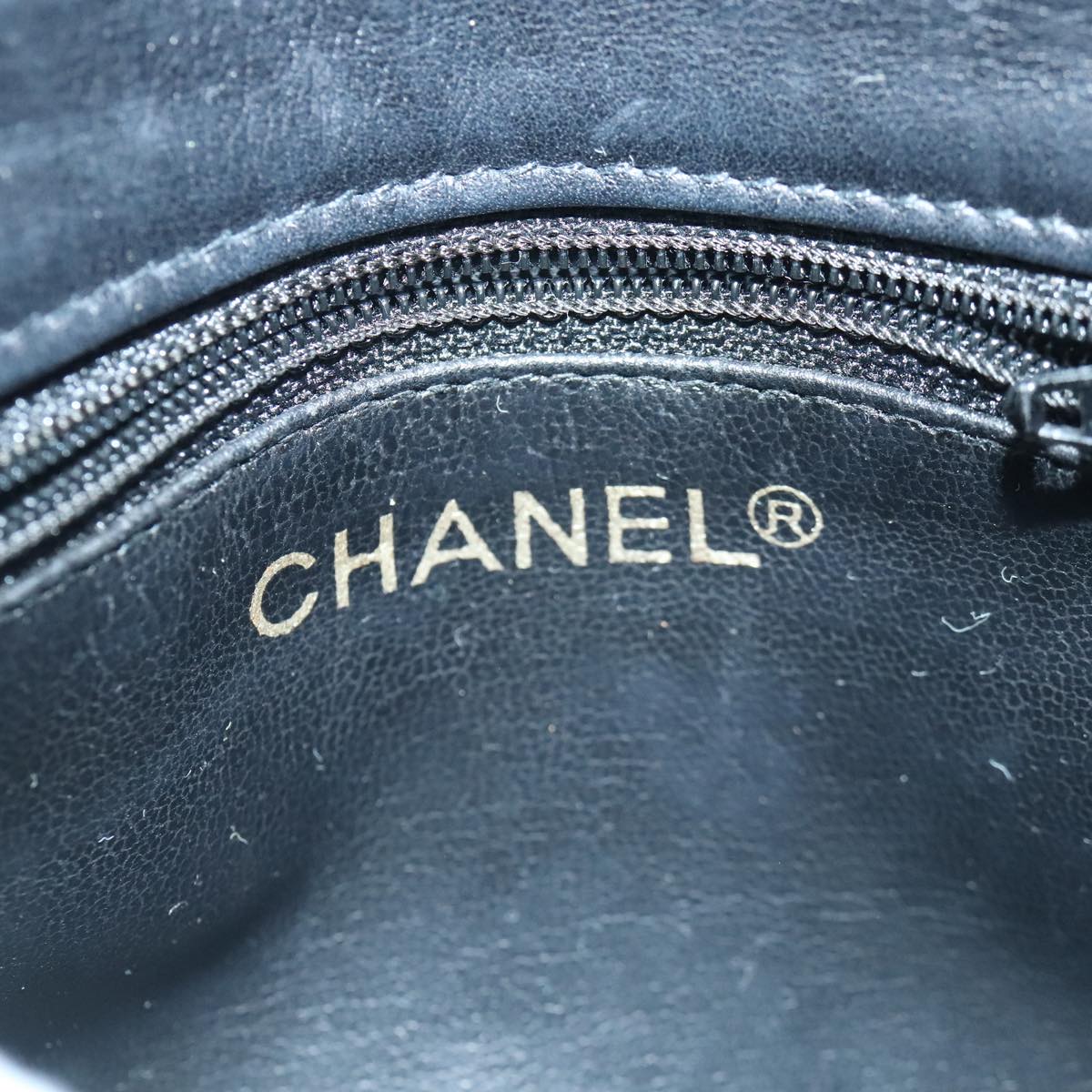 CHANEL Bicolore Chain Waist bag Leather Black Gold CC yk15152