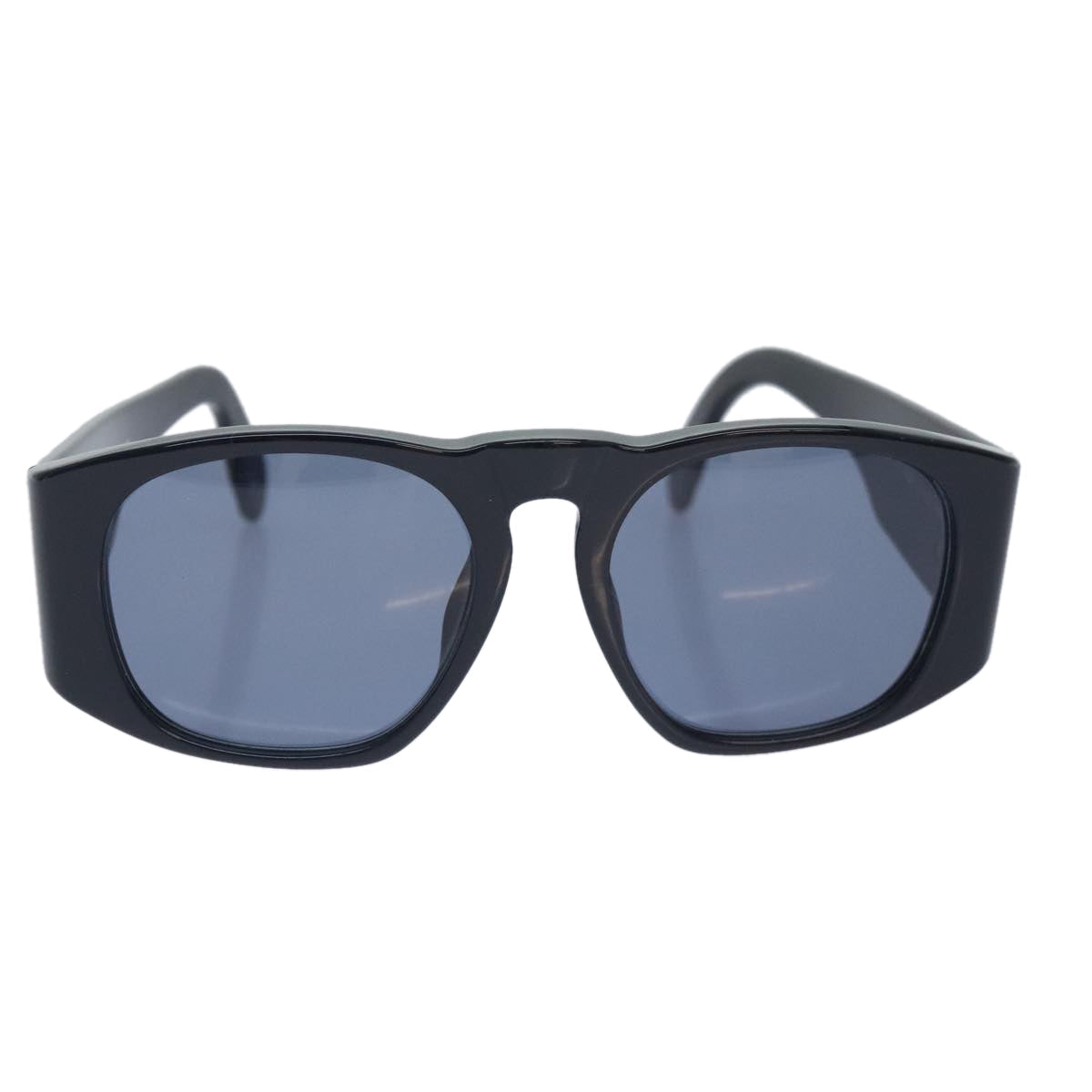 CHANEL COCO Mark Sunglasses plastic Black CC yk15227