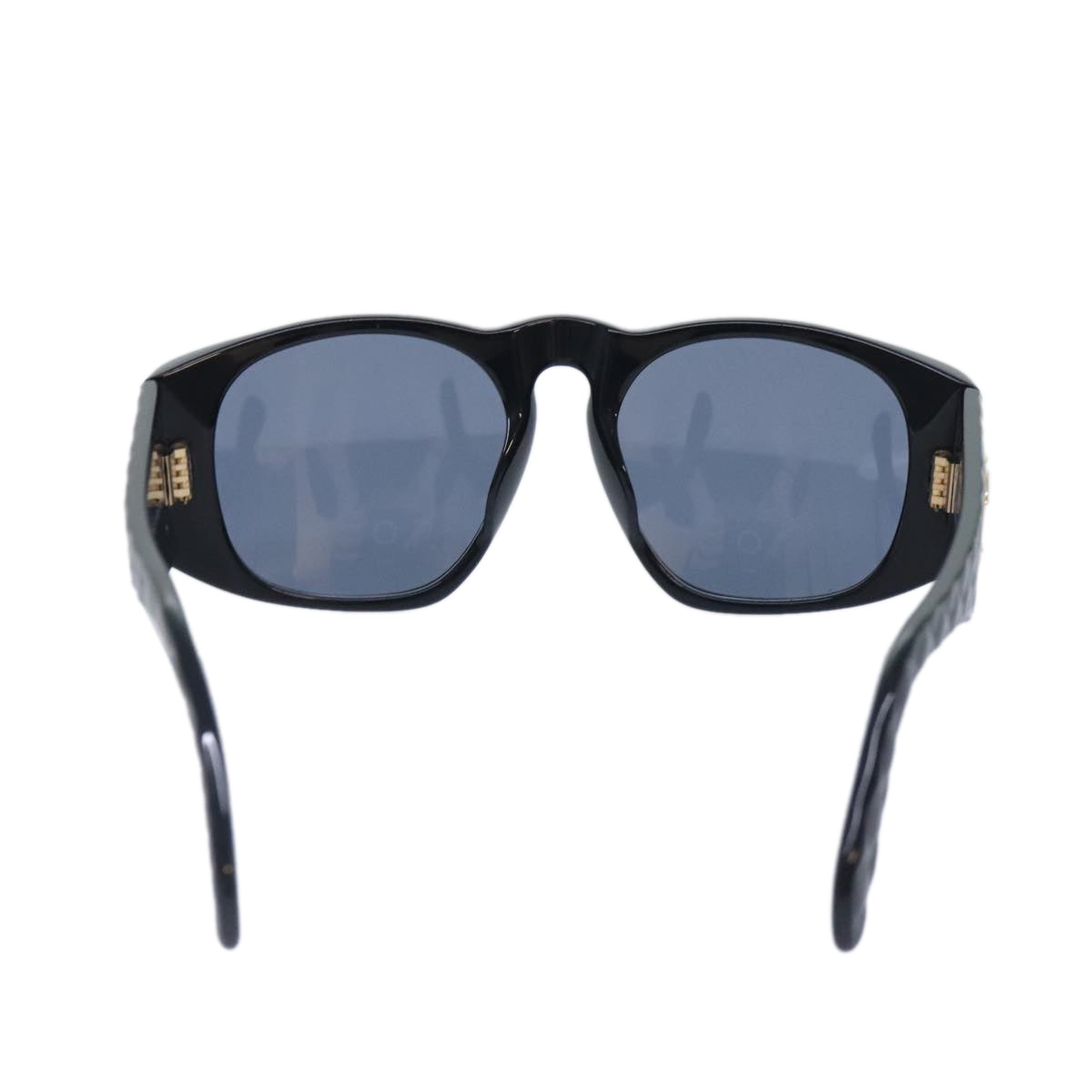 CHANEL COCO Mark Sunglasses plastic Black CC yk15227