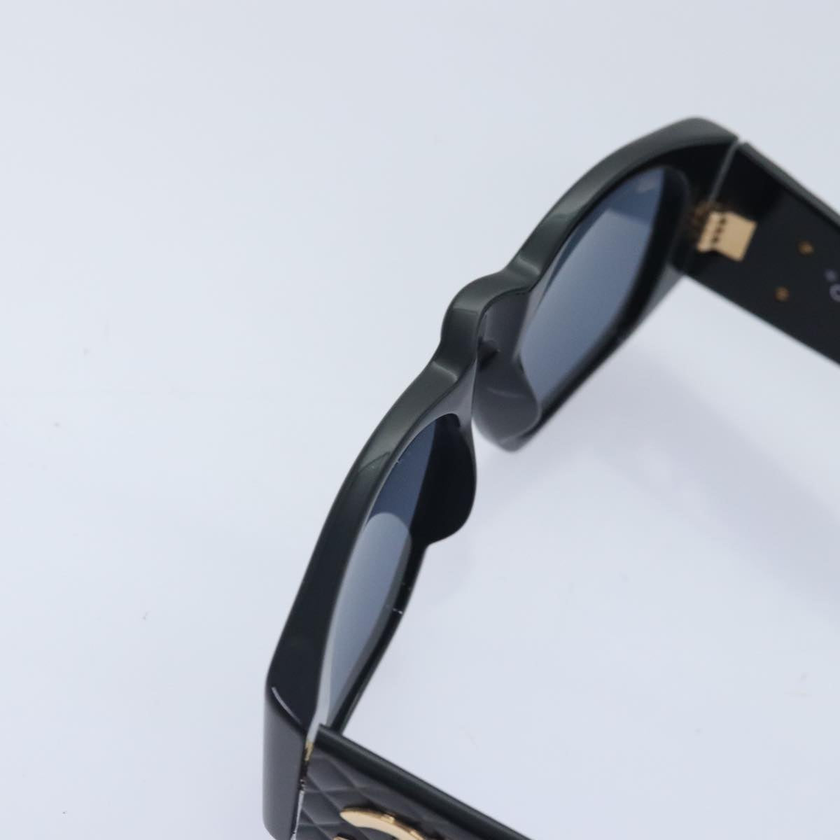 CHANEL COCO Mark Sunglasses plastic Black CC yk15227