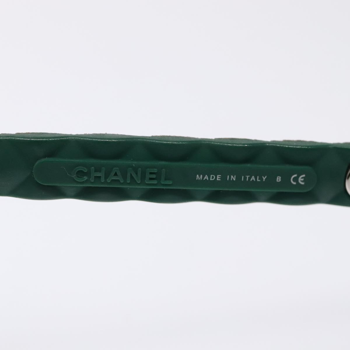 CHANEL Sunglasses plastic Green CC yk15278