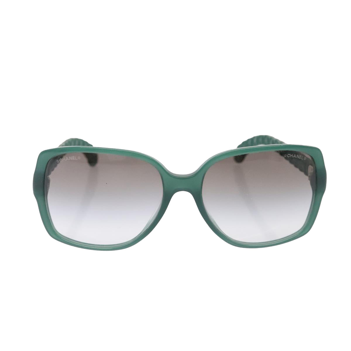 CHANEL Sunglasses plastic Green CC yk15278