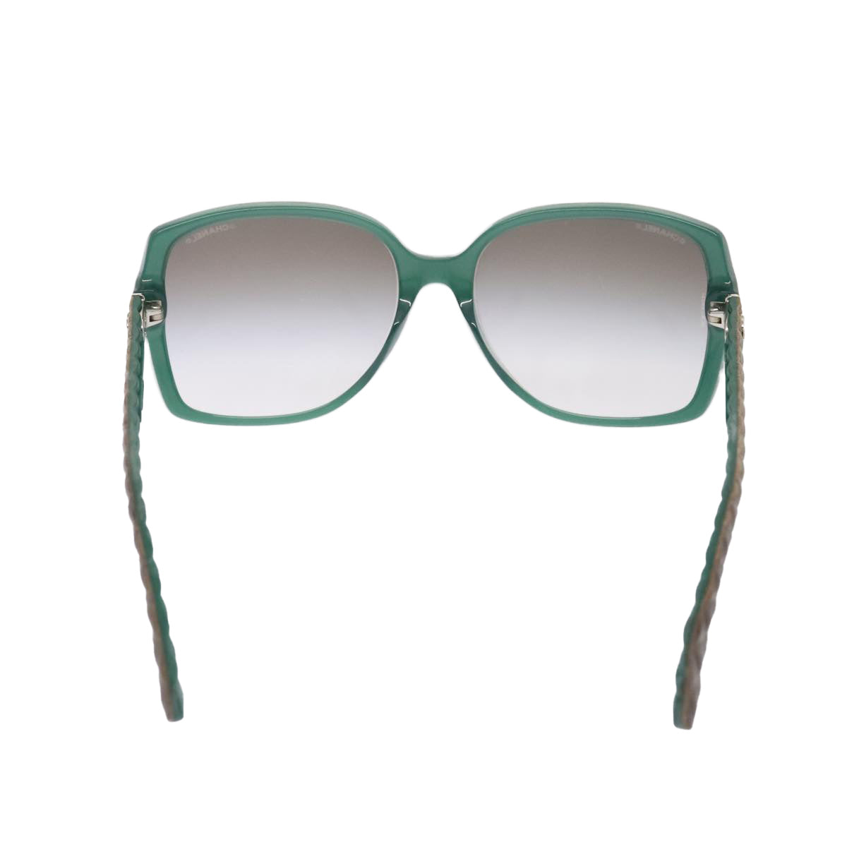 CHANEL Sunglasses plastic Green CC yk15278