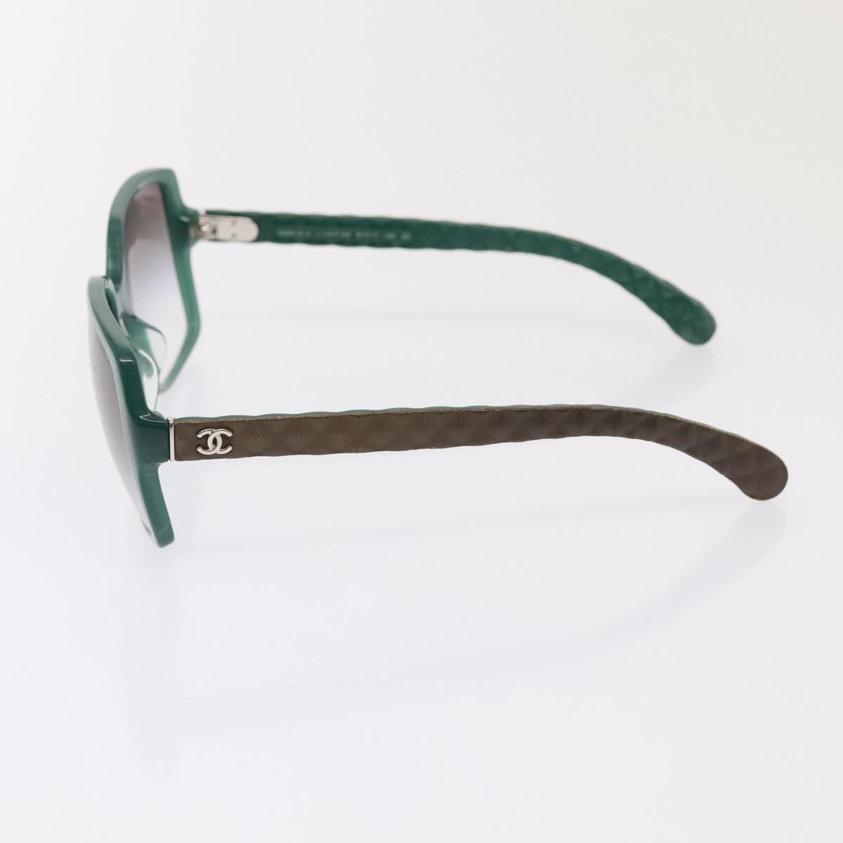 CHANEL Sunglasses plastic Green CC yk15278