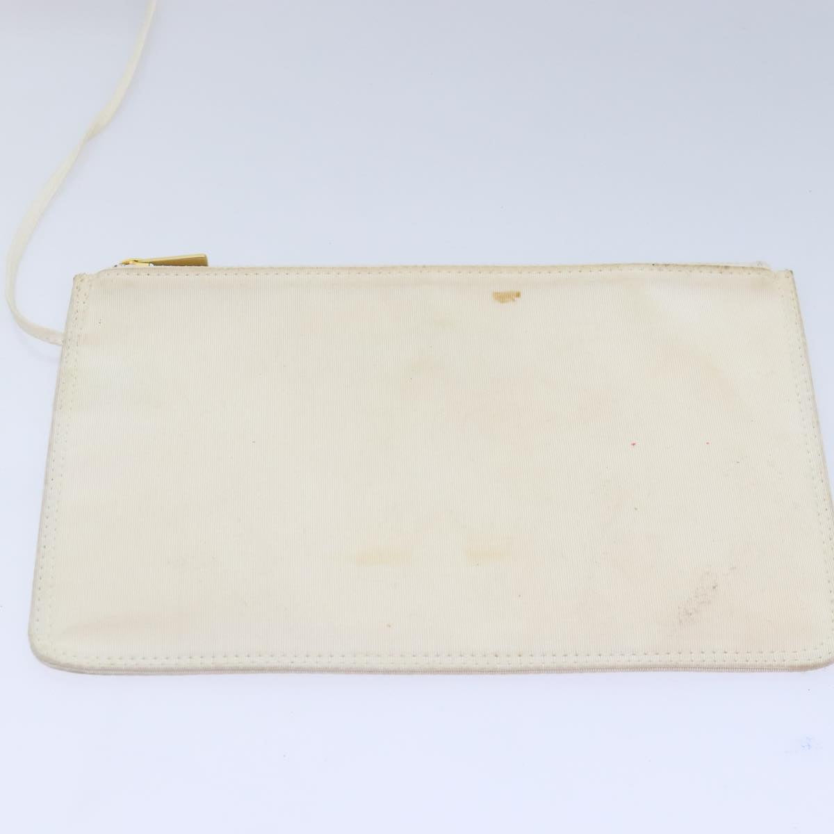 CHANEL Triple Coco Tote Bag Vinyl White Gold CC yk15356
