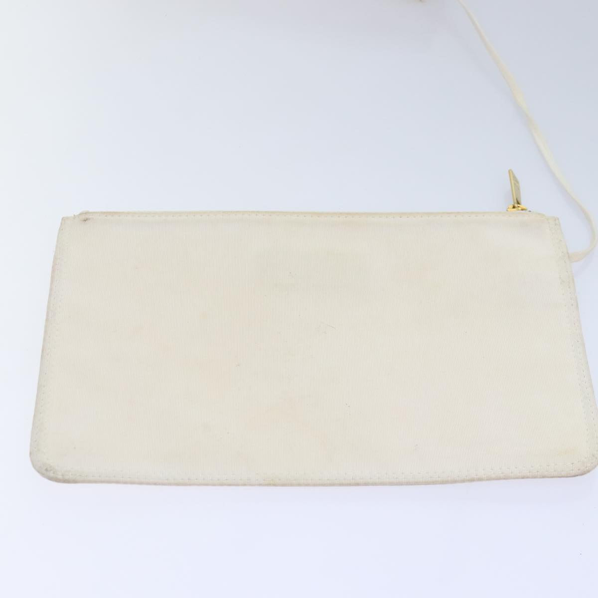 CHANEL Triple Coco Tote Bag Vinyl White Gold CC yk15356