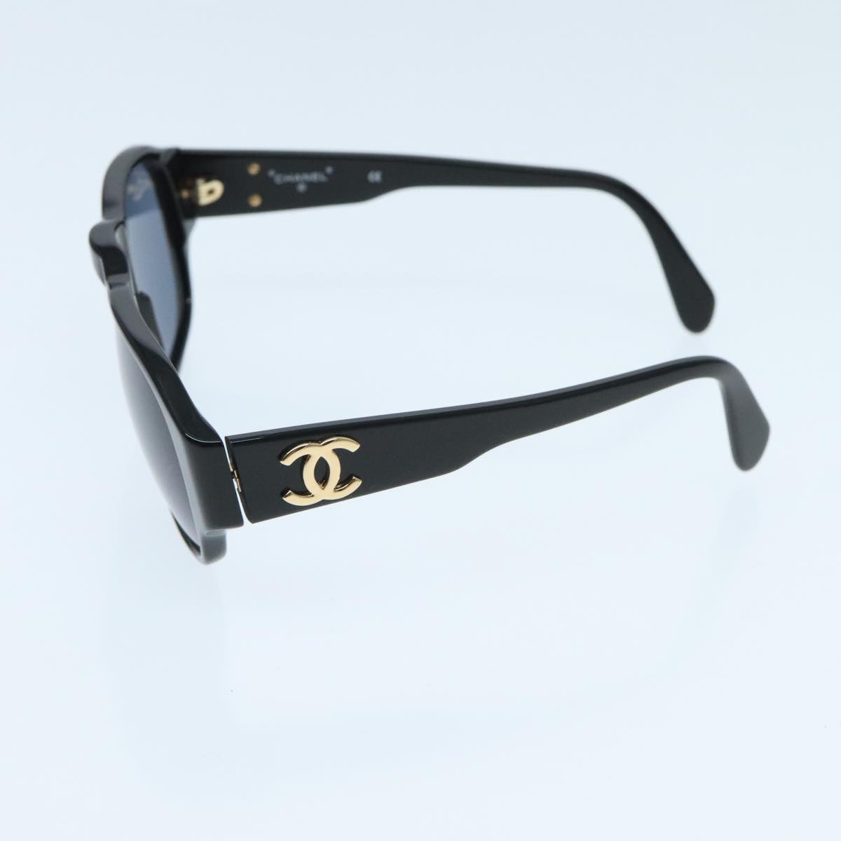CHANEL Sunglasses plastic Black CC yk15576