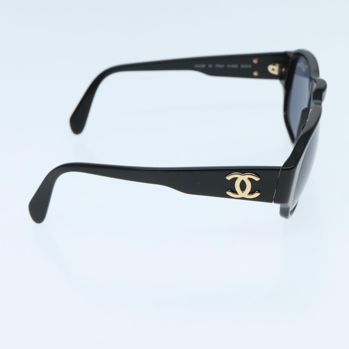 CHANEL Sunglasses plastic Black CC yk15576