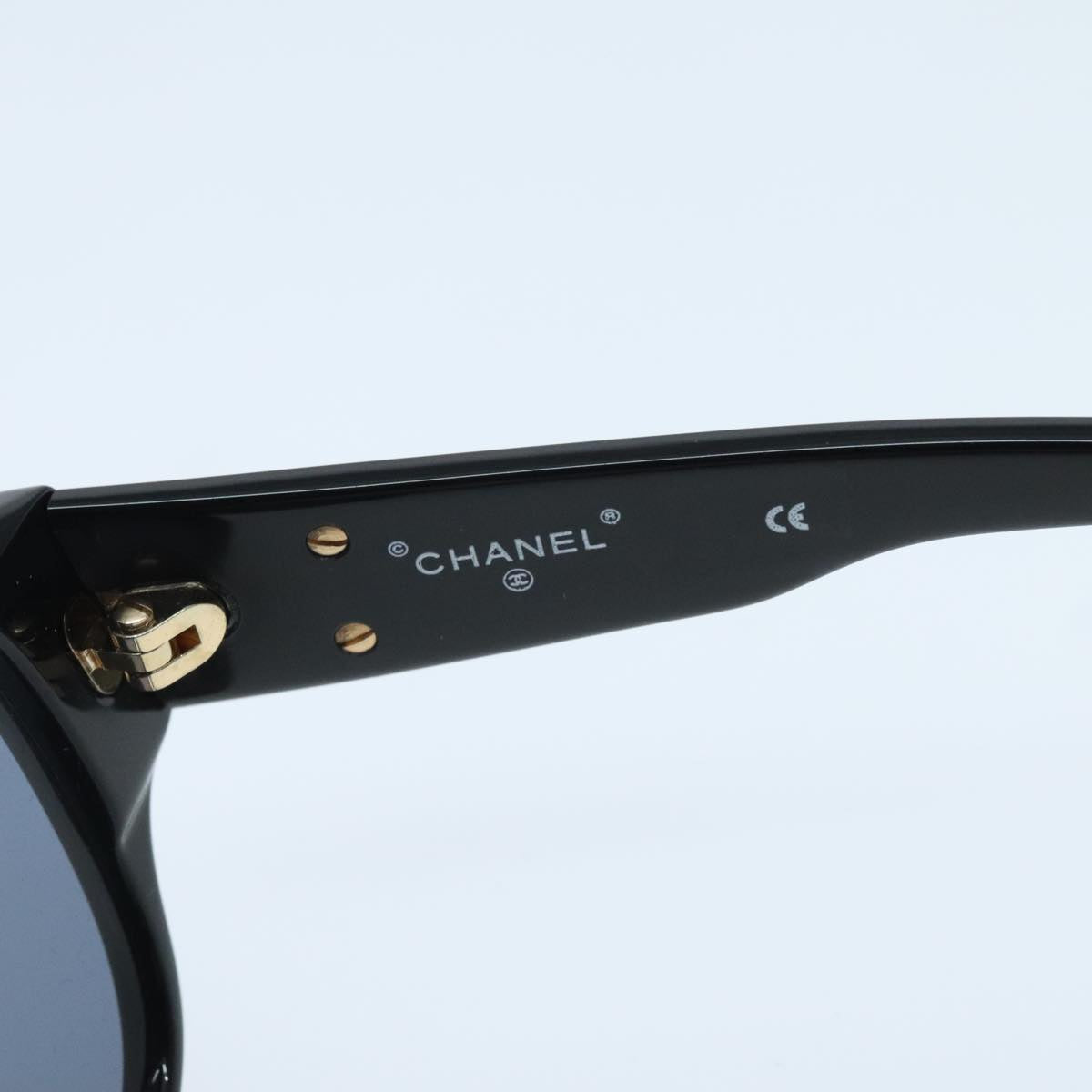 CHANEL Sunglasses plastic Black CC yk15576