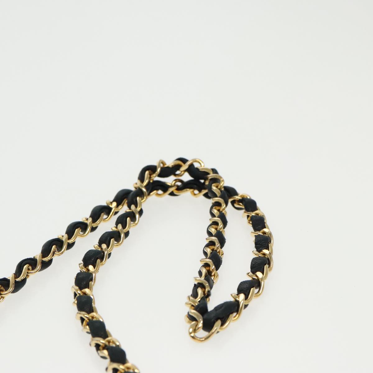 CHANEL Matelasse Chain Shoulder Bag Lamb Skin Black Gold CC yk15735