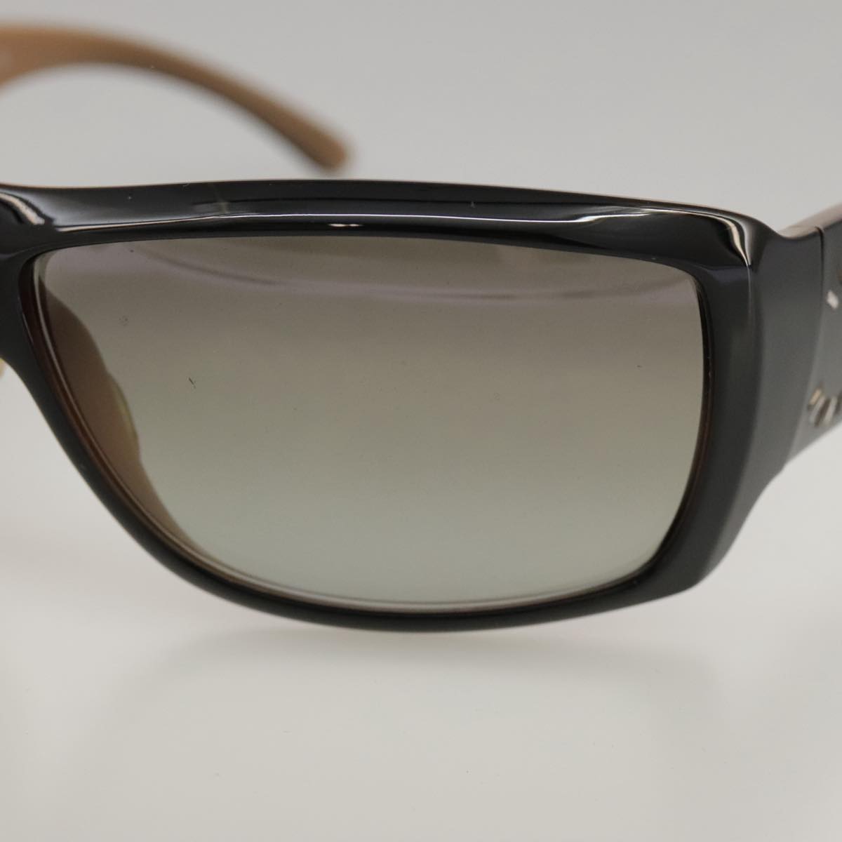 CHANEL Sunglasses plastic Black CC yk15949
