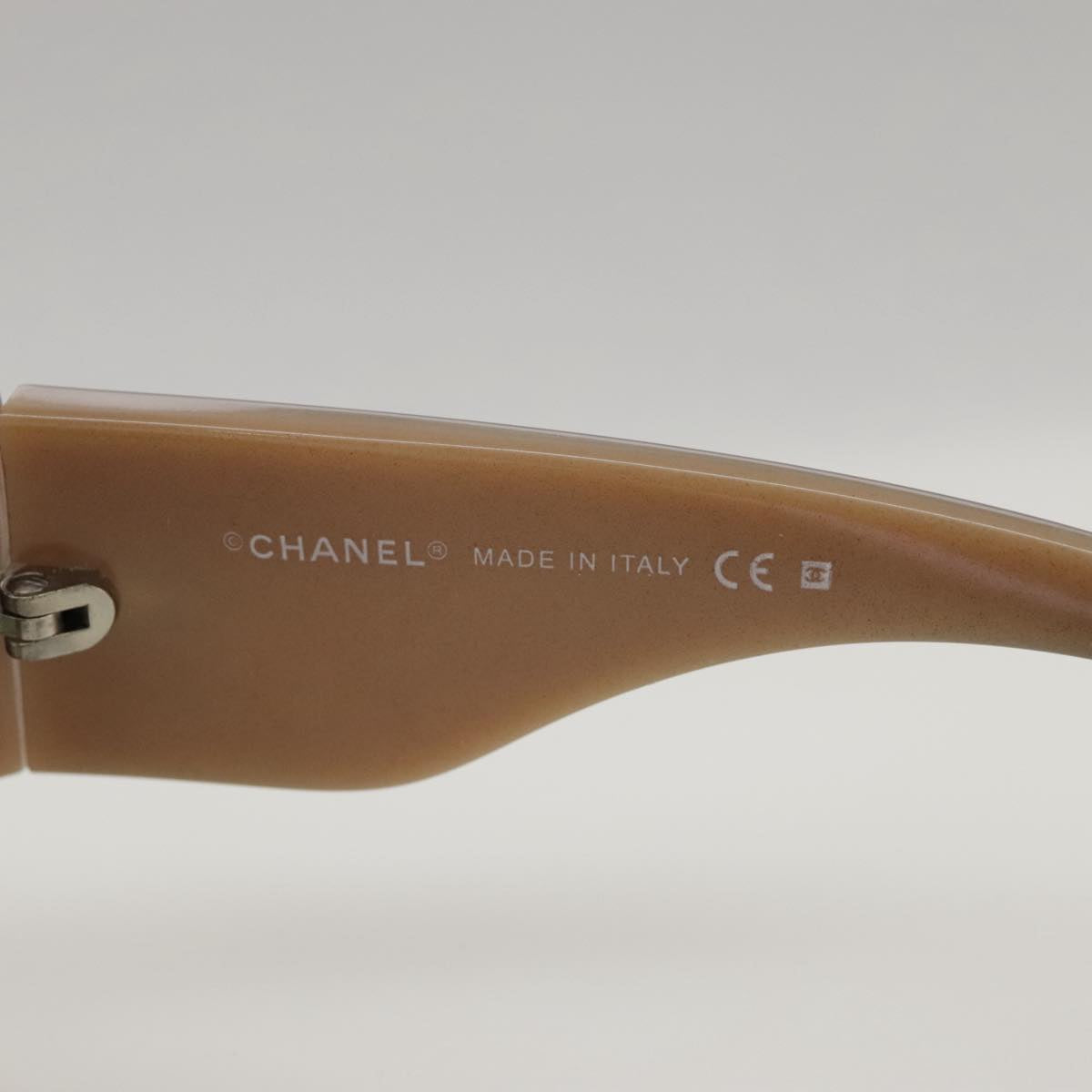 CHANEL Sunglasses plastic Black CC yk15949