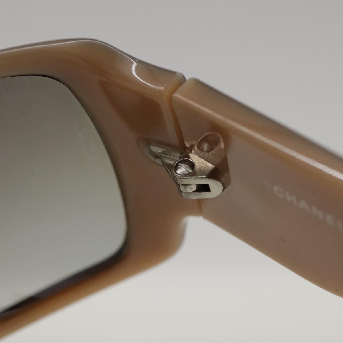 CHANEL Sunglasses plastic Black CC yk15949