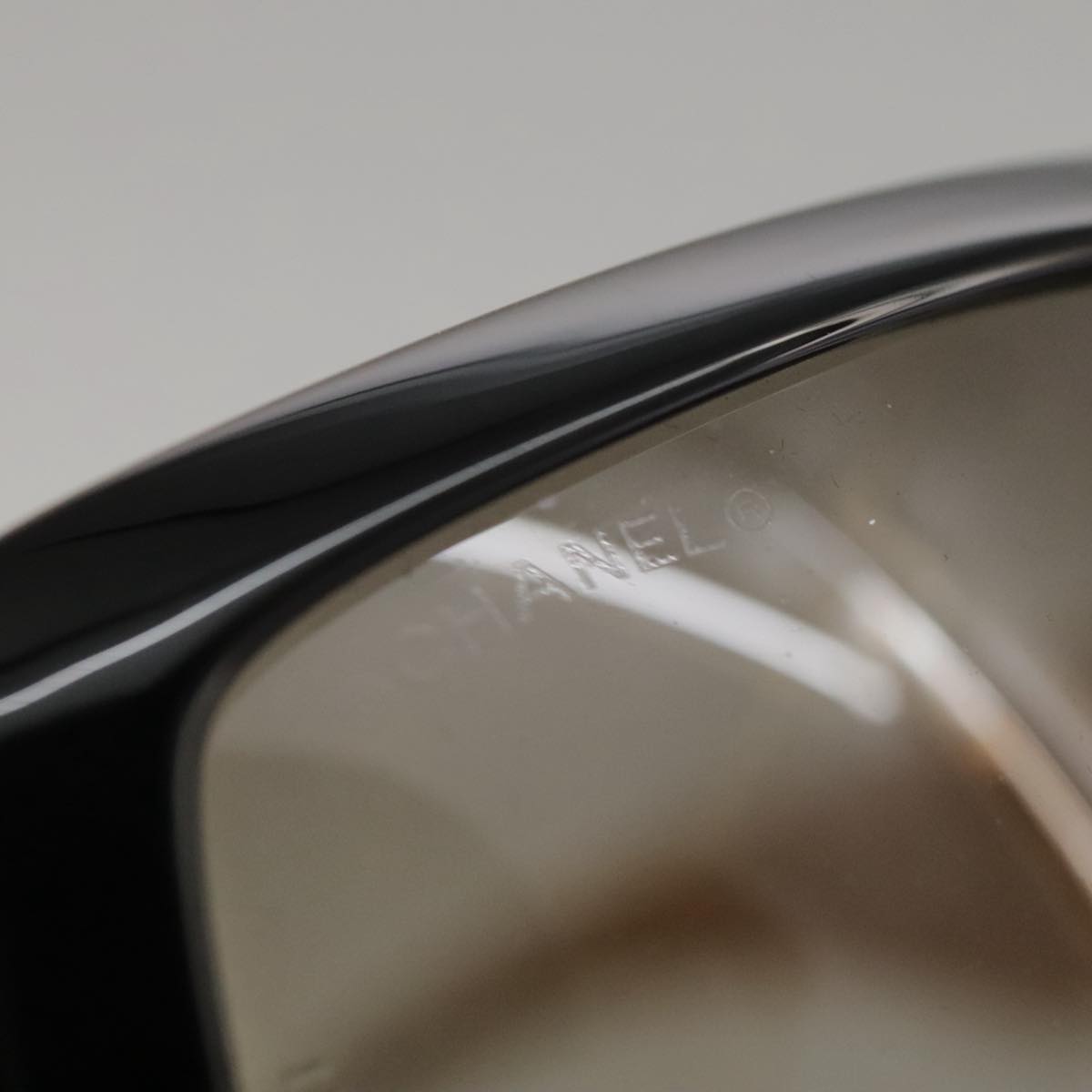 CHANEL Sunglasses plastic Black CC yk15949