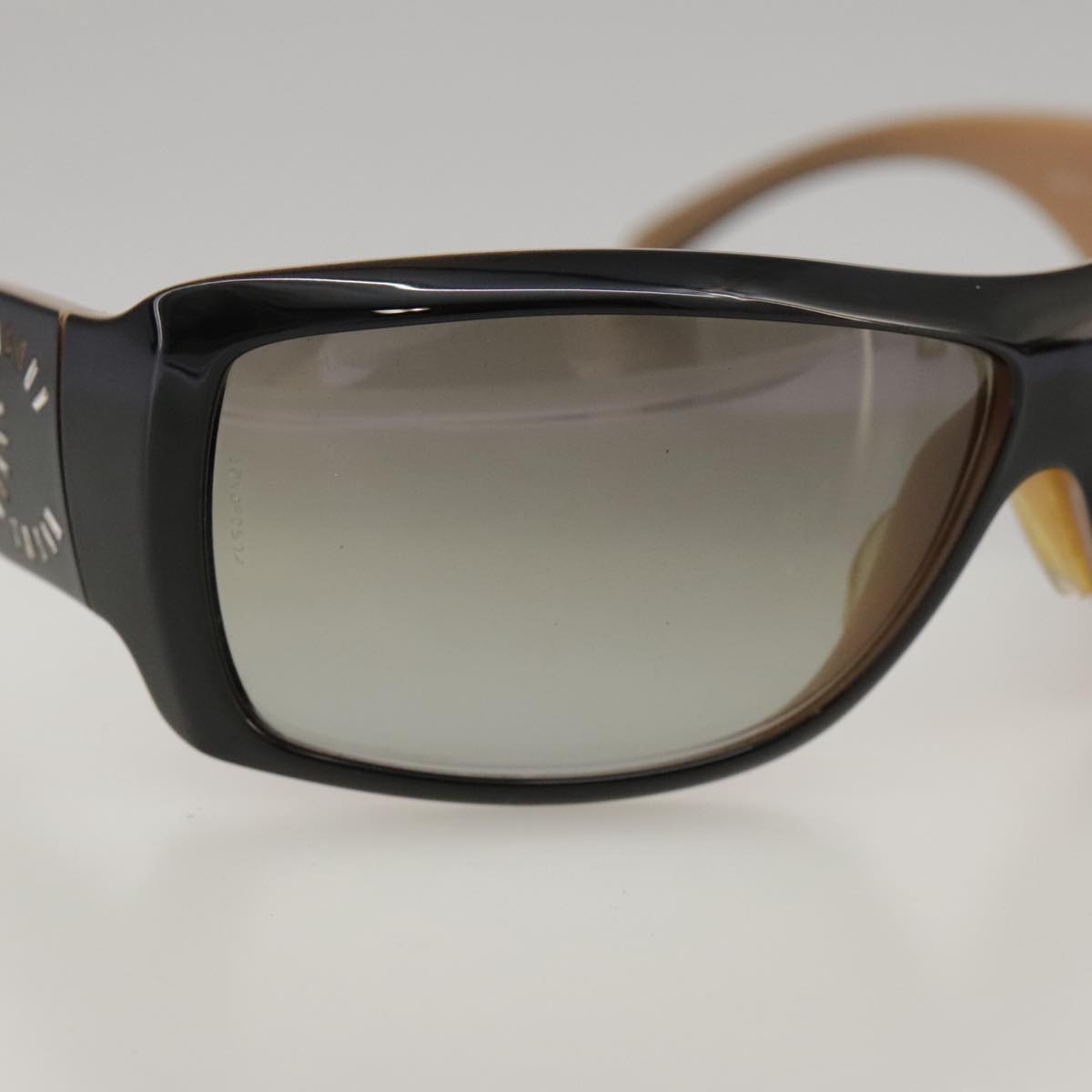 CHANEL Sunglasses plastic Black CC yk15949