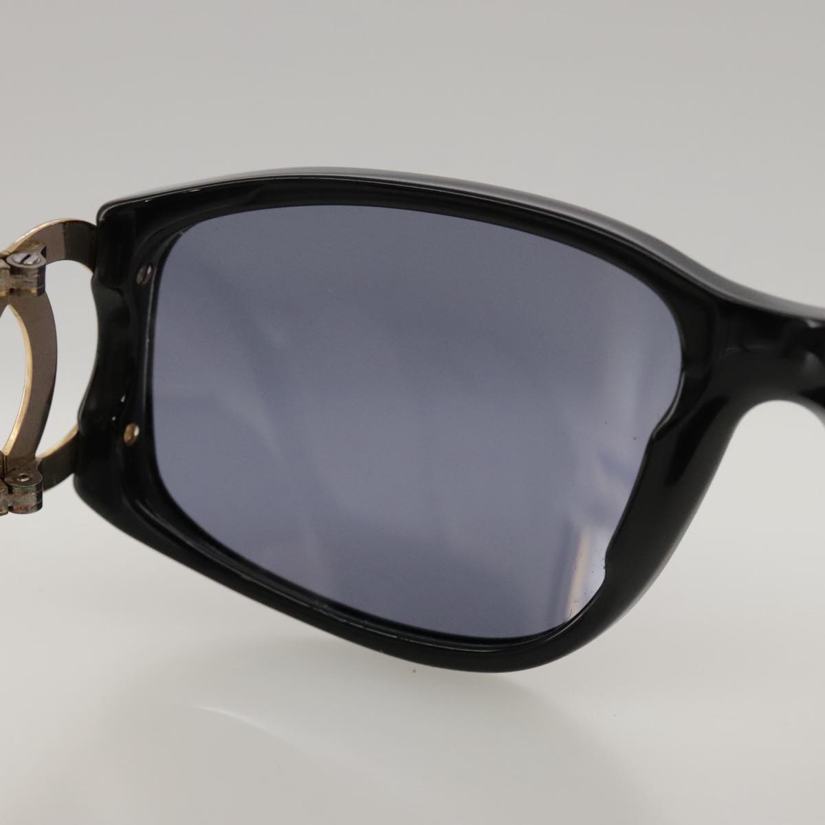 CHANEL Sunglasses plastic Black CC yk15965