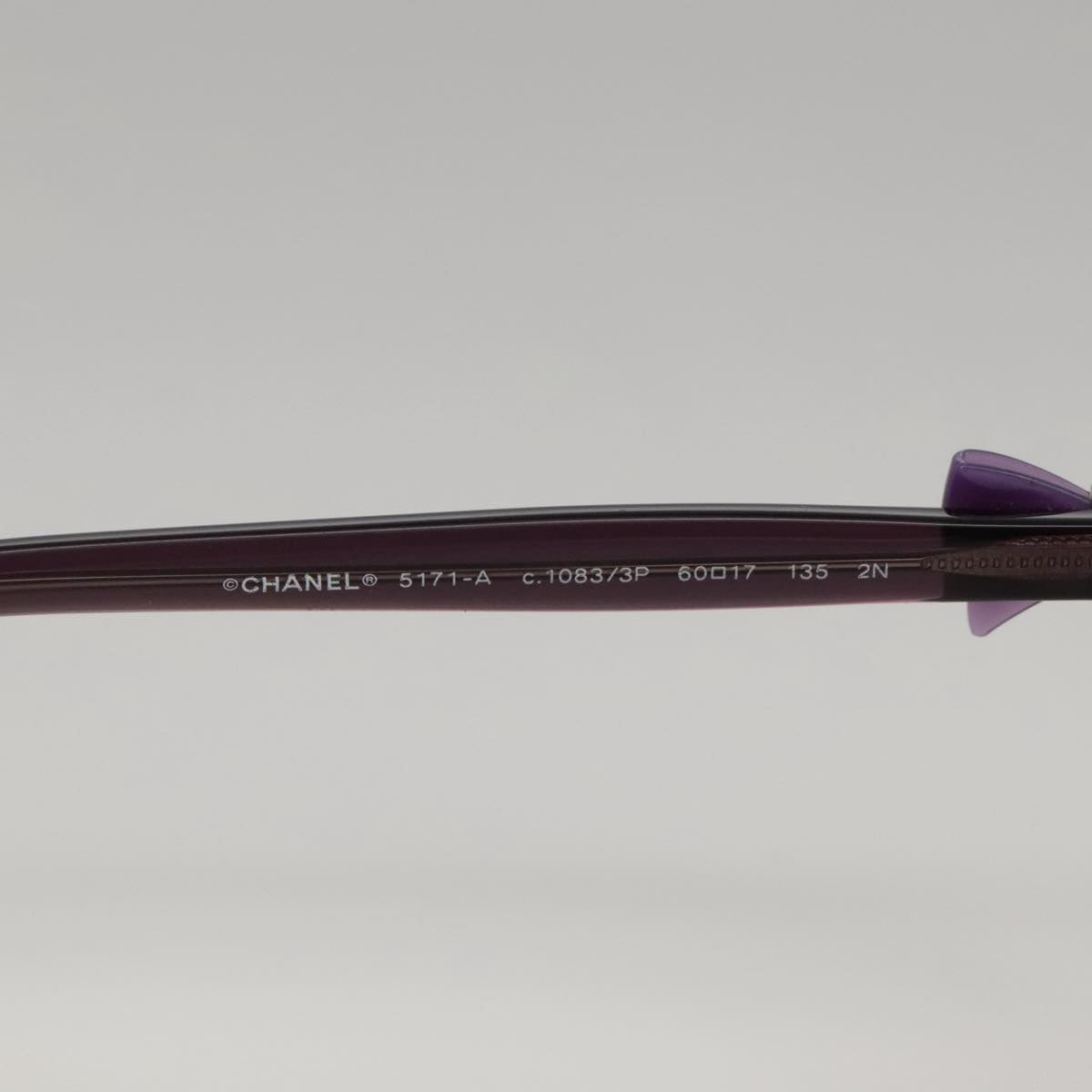 CHANEL Sunglasses plastic Purple CC yk16024
