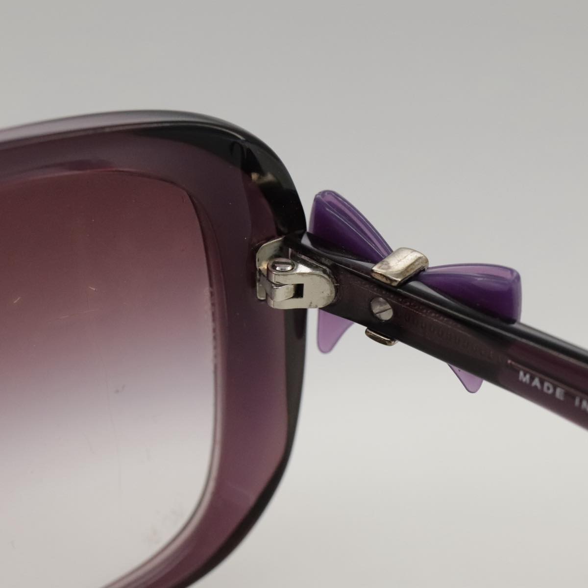 CHANEL Sunglasses plastic Purple CC yk16024