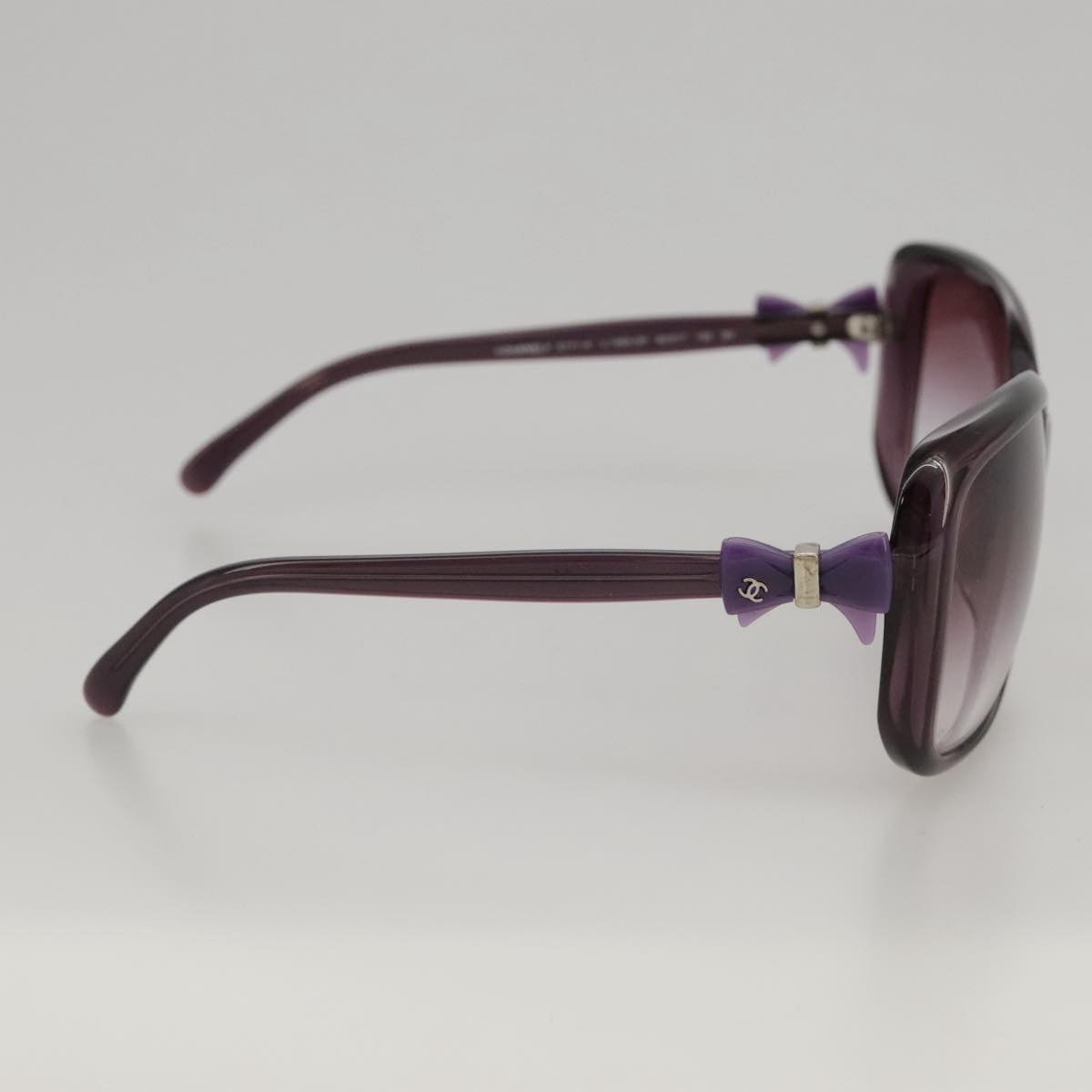 CHANEL Sunglasses plastic Purple CC yk16024