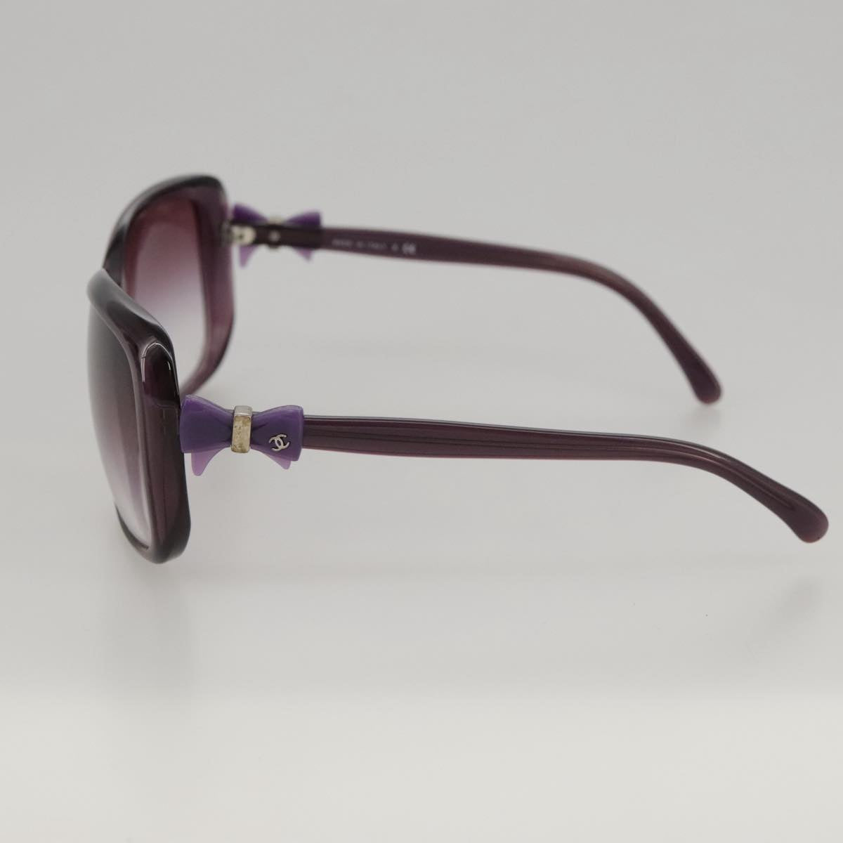 CHANEL Sunglasses plastic Purple CC yk16024