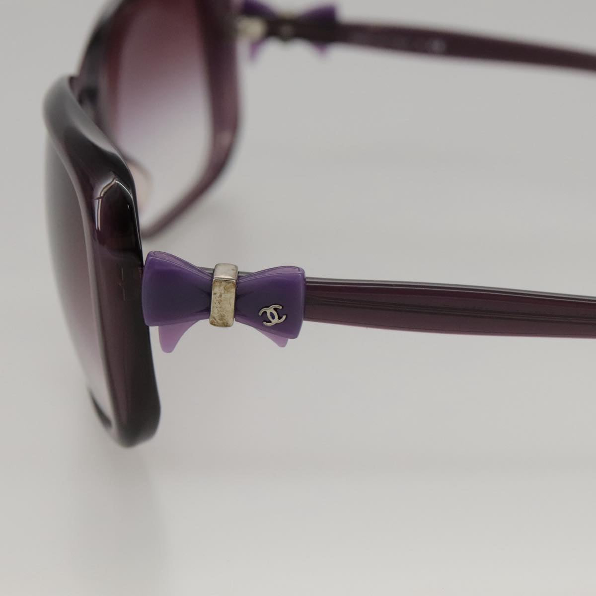 CHANEL Sunglasses plastic Purple CC yk16024