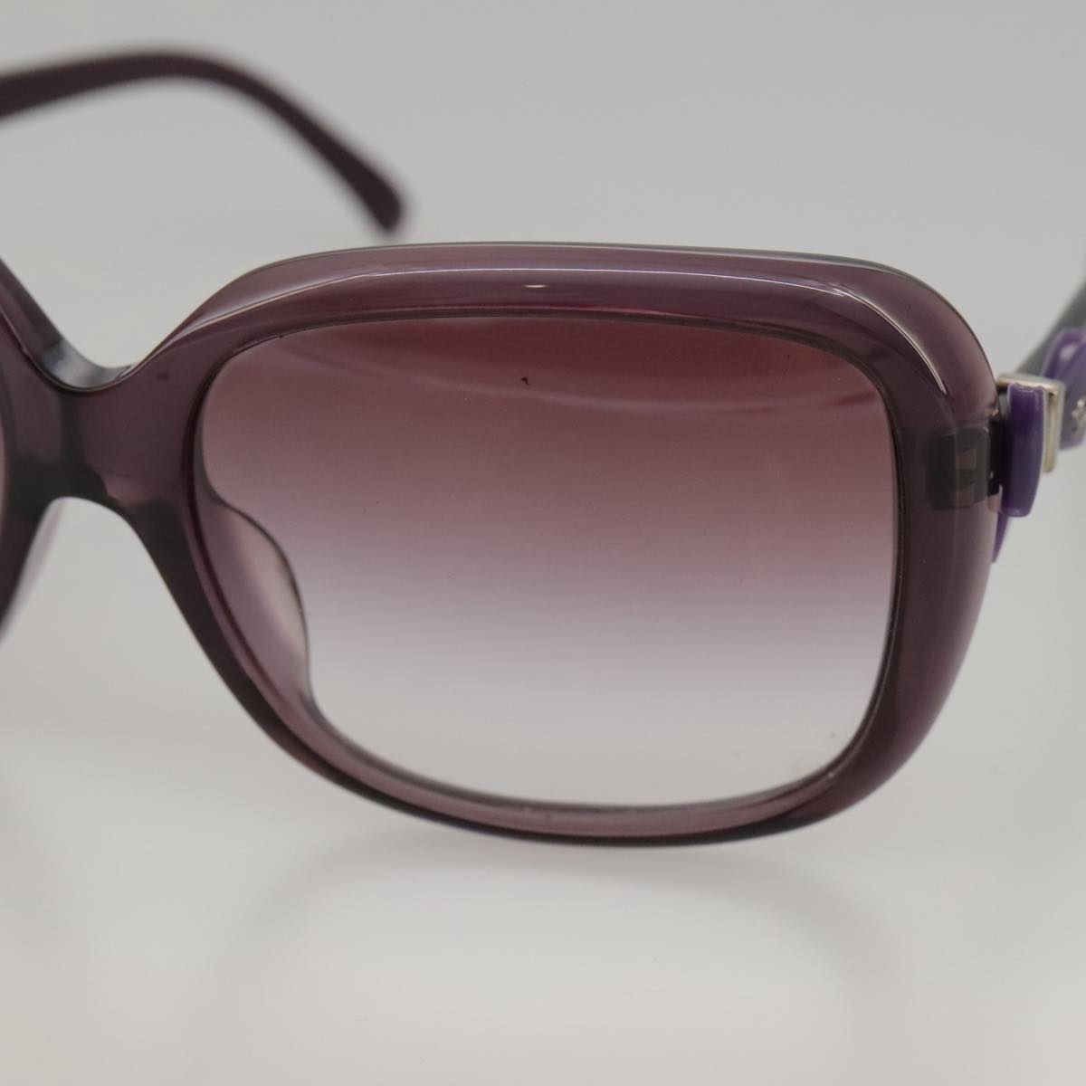 CHANEL Sunglasses plastic Purple CC yk16024