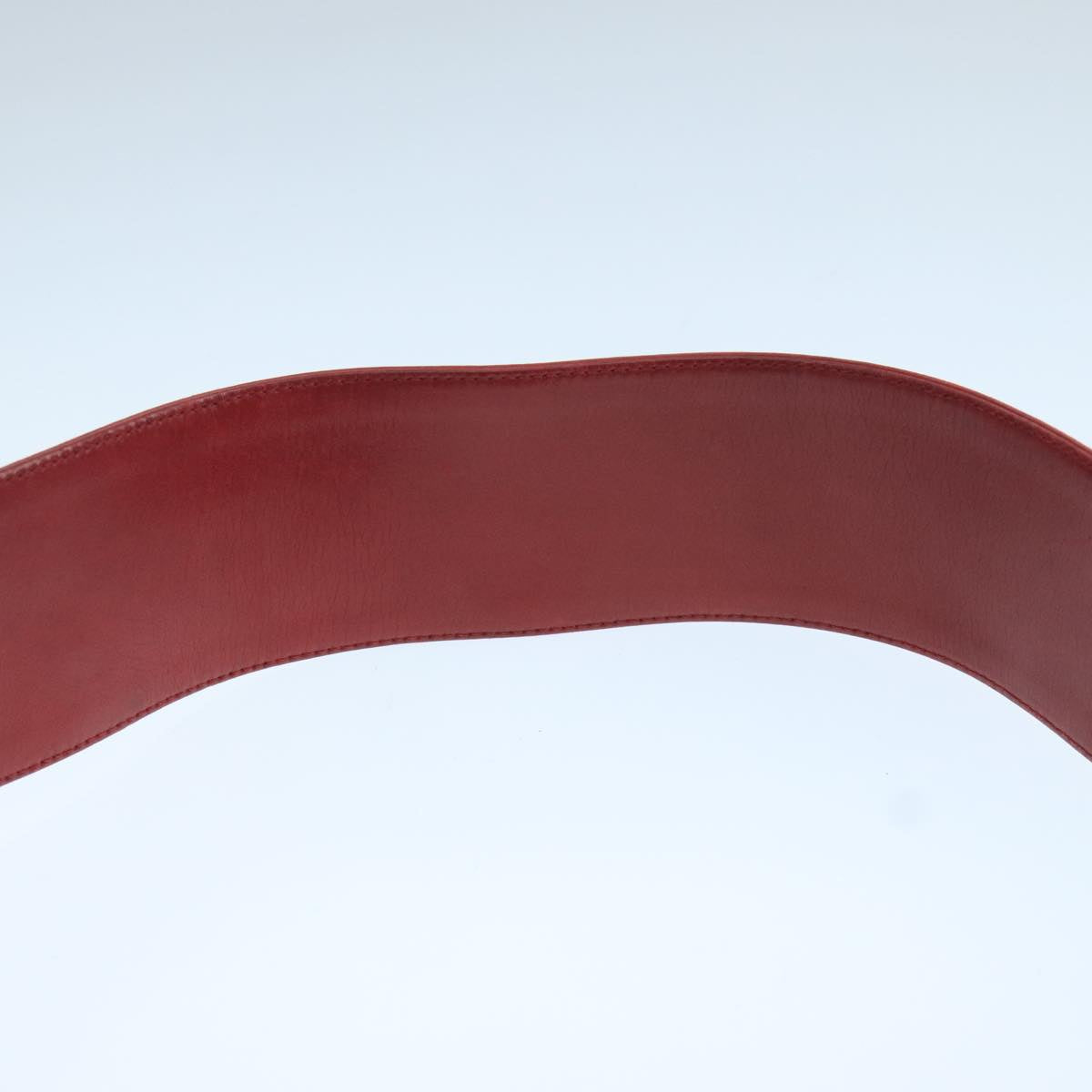 CHANEL Bicolore Belt Leather 26.4""-31.1"" Red Gold CC yk16186